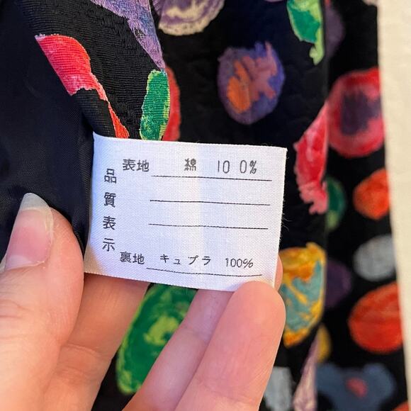 VTG Gres Blazer Women's XS S Black Jacquard Abstract Floral Unique Artsy Artwear - Picture 10 of 16